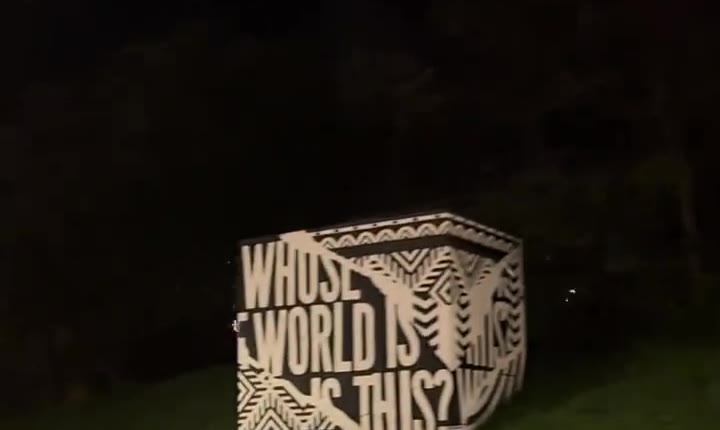 Graffiti reading Whose World Is This, Lisbon